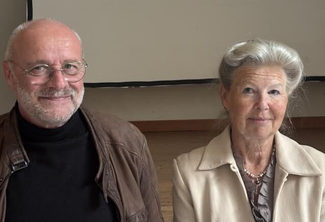 A gauche: Francis Nachbar et à sa droite Brigitte Leveque, présidente des UTL Tréguier